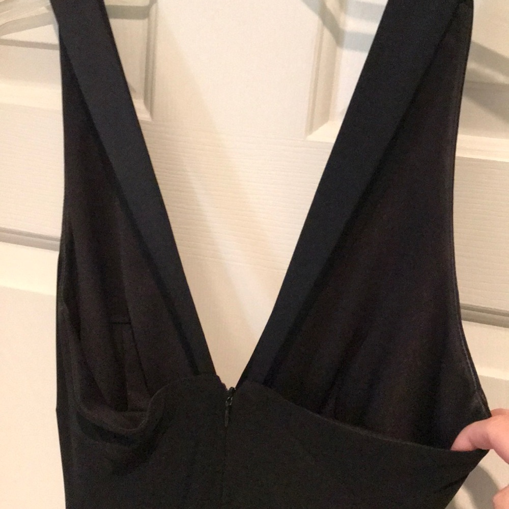 Long black gown with satin, size 4